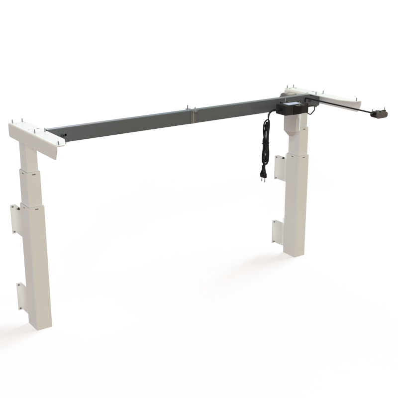 ConSet 501-39 hæve-sænkestel 2-søjlet til væg bredde 129 cm hvid