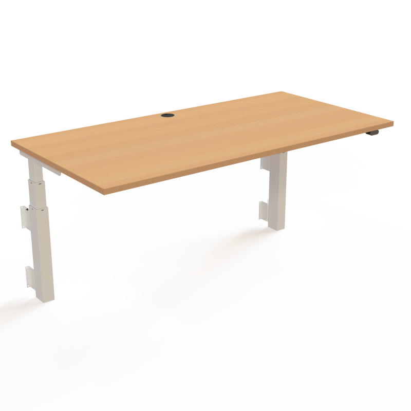 ConSet 501-39 hæve-sænkebord til væg 160x80cm bøg med hvidt stel