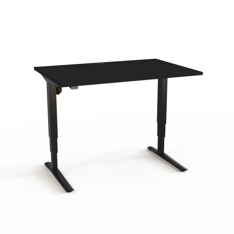 ConSet 501-43 h&aelig;ve-s&aelig;nke bord 120x80cm sort med sort stel
