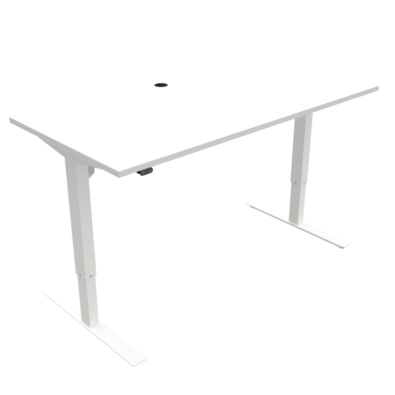 ConSet 501-47 hæve-sænke bord 160x80cm hvid med hvidt stel