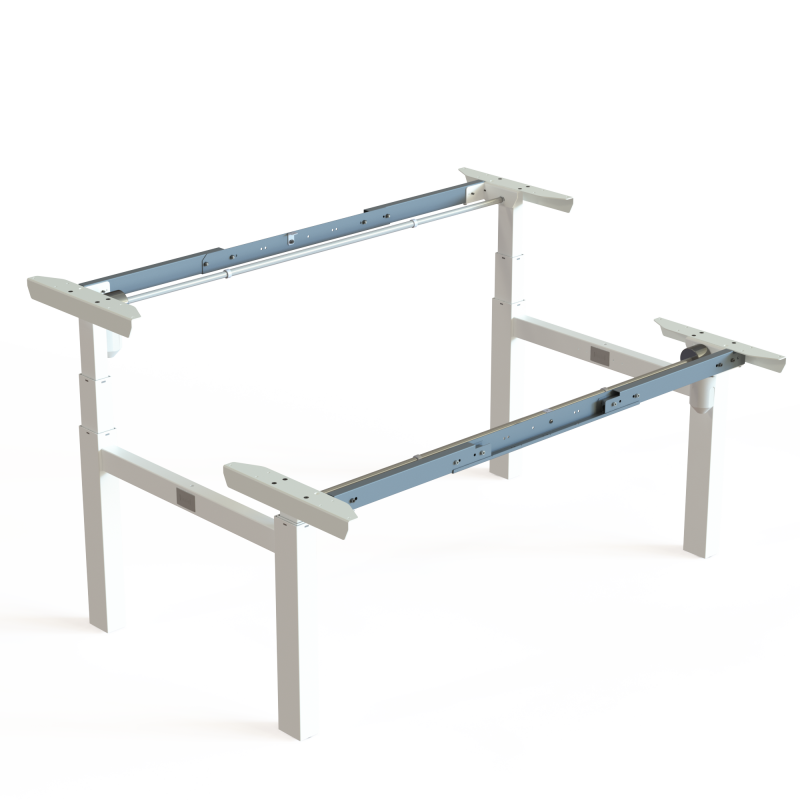 ConSet 501-88 dobbelt hæve-sænkestel bredde 132 - 172cm hvid
