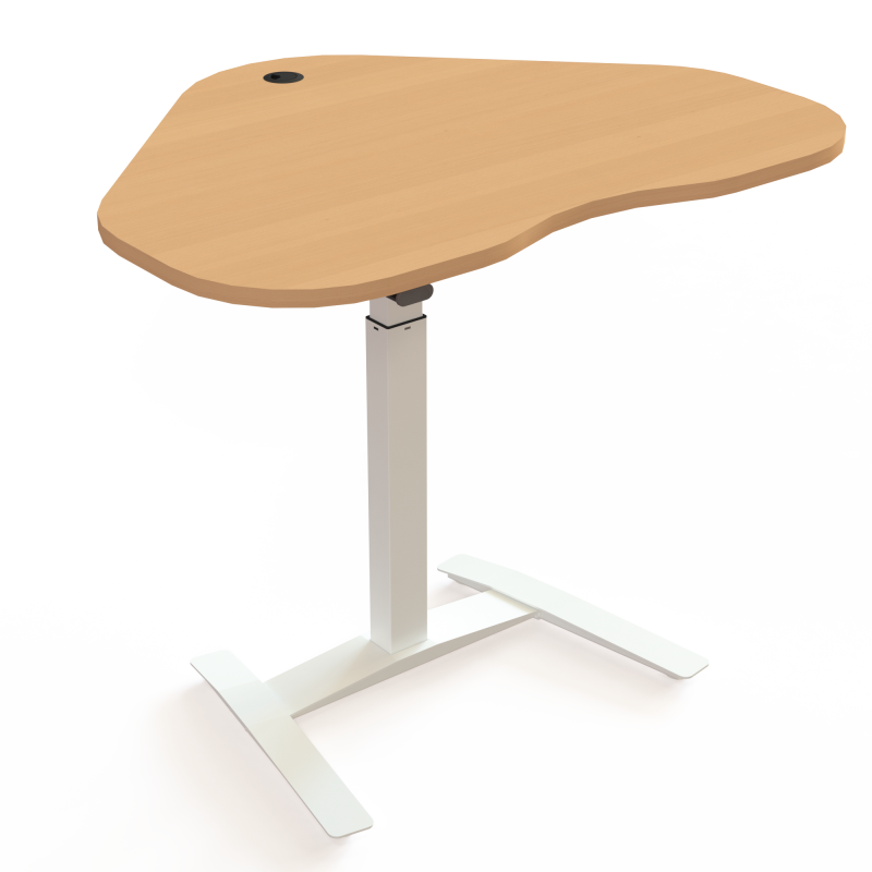 ConSet 501-9 hæve-sænkebord 117x90cm bøg med hvidt stel