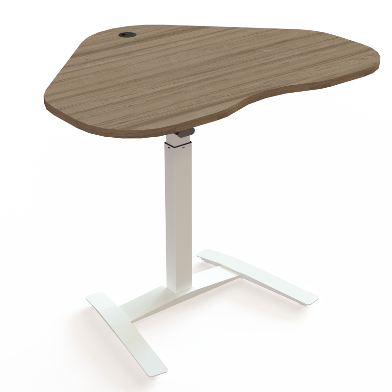 ConSet 501-9 hæve-sænkebord 117x90cm valnød med hvidt stel