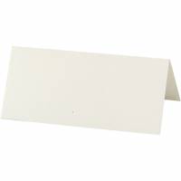 Bordkort 9x4cm 220g r&aring;hvid, pakke med 20 stk
