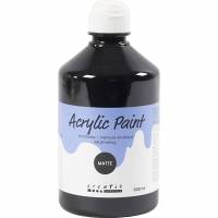 Akrylmaling Mat 500ml sort