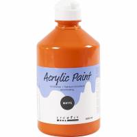 Akrylmaling Mat 500ml orange
