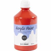 Akrylmaling Mat 500ml r&oslash;d