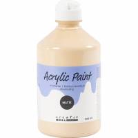 Akrylmaling Mat 500ml lys pudder