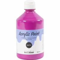 Akrylmaling Mat 500ml pink