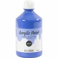 Akrylmaling Mat 500ml bl&aring;