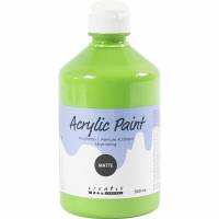 Akrylmaling Mat 500ml lys gr&oslash;n