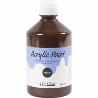 Akrylmaling Mat 500ml brun