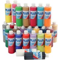 Plus Color hobbymaling, s&aelig;t med 30 x 250 ml