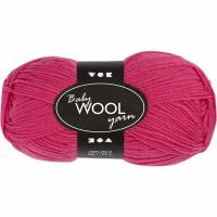 Babygarn l&aelig;ngde 172 meter 50g 100% merinould cerise