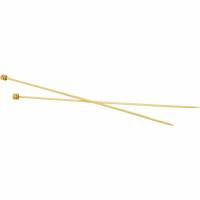 Strikkepinde st&oslash;rrelse 4mm l&aelig;ngde 35cm i glat bambus