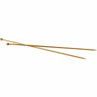 Strikkepinde st&oslash;rrelse 4,5mm l&aelig;ngde 35cm i glat bambus