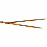 Strikkepinde st&oslash;rrelse 10mm l&aelig;ngde 35cm i glat bambus