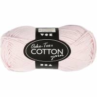 Bomuldsgarn nr. 8/4 l&aelig;ngde 170 meter 50g st&oslash;vet rosa