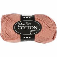 Bomuldsgarn nr. 8/4 l&aelig;ngde 170 meter 50g gammel rosa