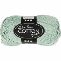 Bomuldsgarn nr. 8/4 l&aelig;ngde 170 meter 50g mint gr&oslash;n
