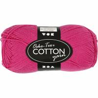 Bomuldsgarn nr. 8/4 l&aelig;ngde 170 meter 50g pink