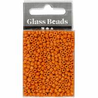 Rocaiperler &Oslash;3mm str. 8/0 hulst&oslash;rrelse 0,6-1,0mm orange, 25g