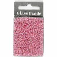 Rocaiperler &Oslash;3mm str. 8/0 hulst&oslash;rrelse 0,6-1,0mm pink, 25g