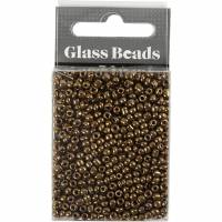 Rocaiperler &Oslash;3mm str. 8/0 hulst&oslash;rrelse 0,6-1,0mm bronze, 25g