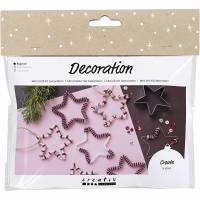 DIY Kit Mini Dekoration med stjerner r&oslash;d og hvid
