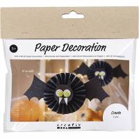 DIY Kit Mini papirpynt flagermus sort