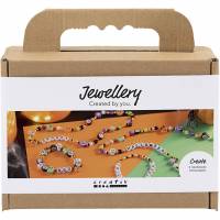 DIY Kit Mini smykker, halsk&aelig;der og armb&aring;nd i halloweenfarver