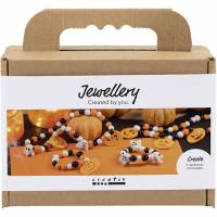 DIY Kit Mini smykker, halsk&aelig;de og armb&aring;nd i halloweenfarver