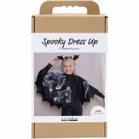 DIY Kit Spooky udkl&aelig;dning med flagermuskappe- og h&aring;rb&oslash;jle sort