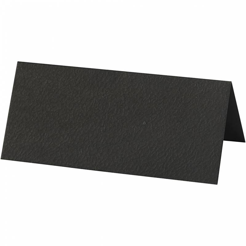 Bordkort 9x4cm 220g sort, pakke med 20 stk
