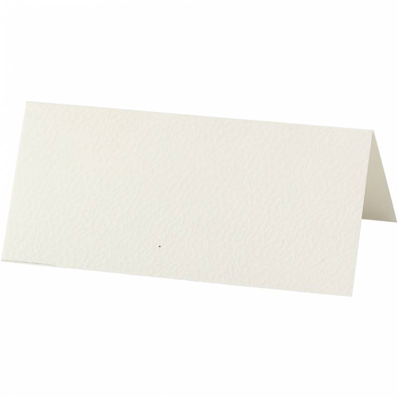 Bordkort 9x4cm 220g r&aring;hvid, pakke med 20 stk