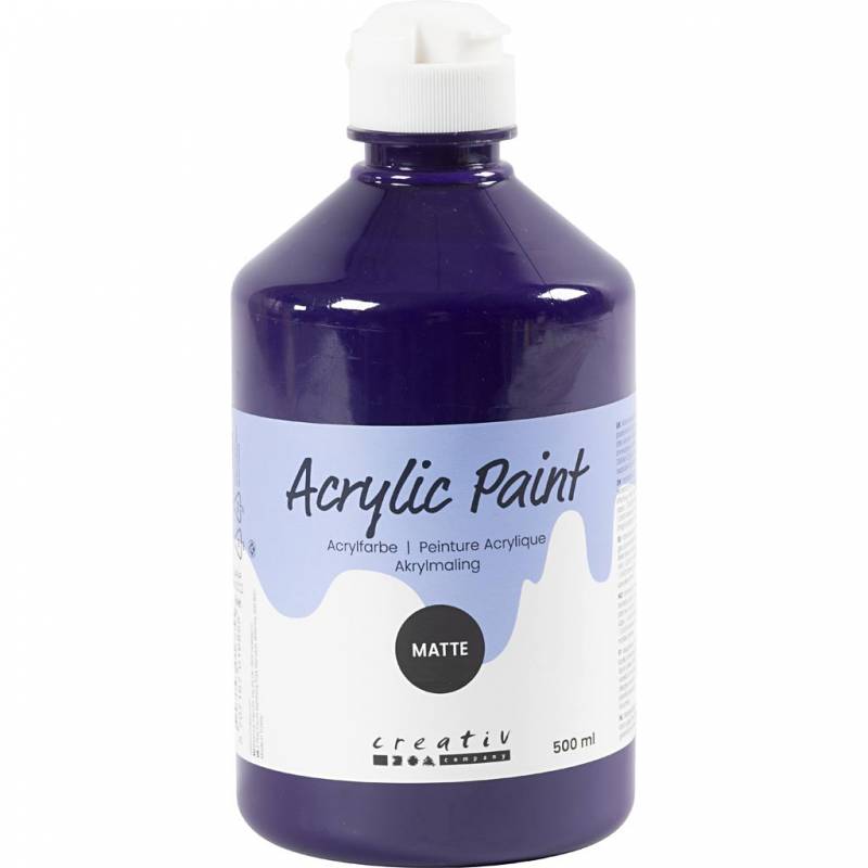 Akrylmaling Mat 500ml violet