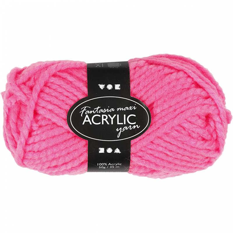 Fantasia Polyacrylgarn Maxi l&aelig;ngde 35 meter 50g neon pink