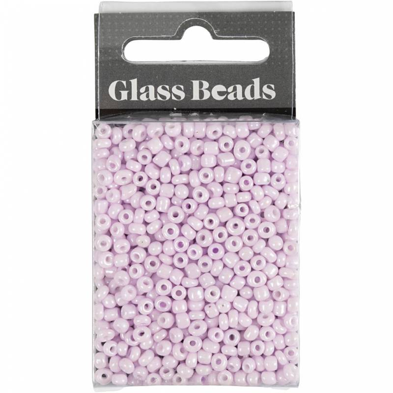 Rocaiperler &Oslash;3mm str. 8/0 hulst&oslash;rrelse 0,6-1,0mm soft rosa, 25g