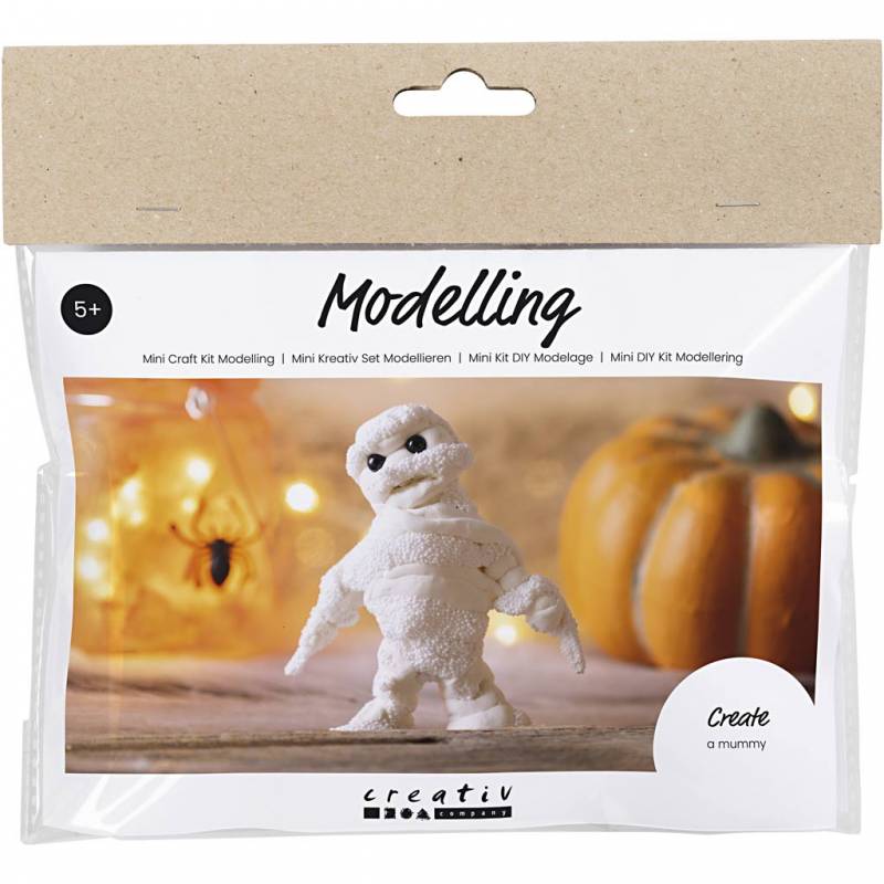 DIY Kit Mini modellering Mumie hvid