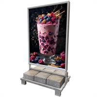 Heavy Outdoor Sign med betonstander 100x140cm alu