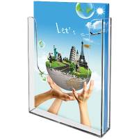 Akryl Brochureholder til v&aelig;g - vertikal - A4 - 21x29.7 cm