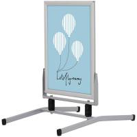 Gadeskilt Wind-Line Basic 50x70cm med 40mm snapramme s&oslash;lv