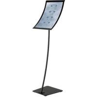 Infostand med buet A3 ramme og magnetisk lukning sort