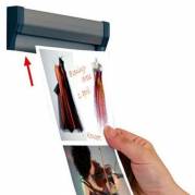 Memo Rail plakatoph&aelig;ng med 100cm aluminium profil s&oslash;lv