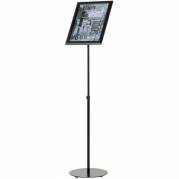 Infostand A3 med teleskopstang 92-143cm sort
