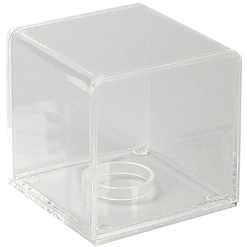 Akryl showcase 8,6cm klar og sort