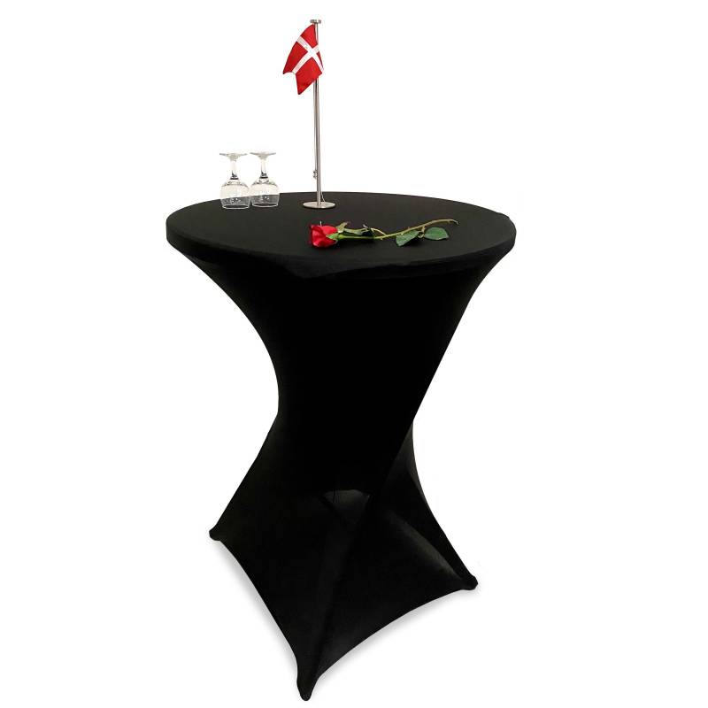 Klapbord &Oslash;80cm h&oslash;jde 110cm med elastikdug sort