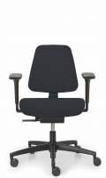 Dauphin Shape S kontorstol med armlæn sort