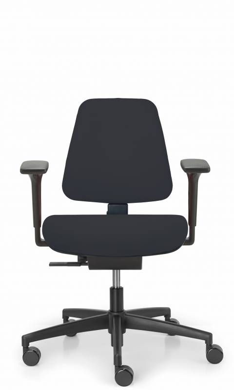 Dauphin Shape S kontorstol med armlæn sort