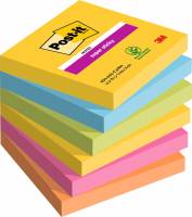 3M Post-it SS Carnival 76x76 90 ark r blok, 6 stk